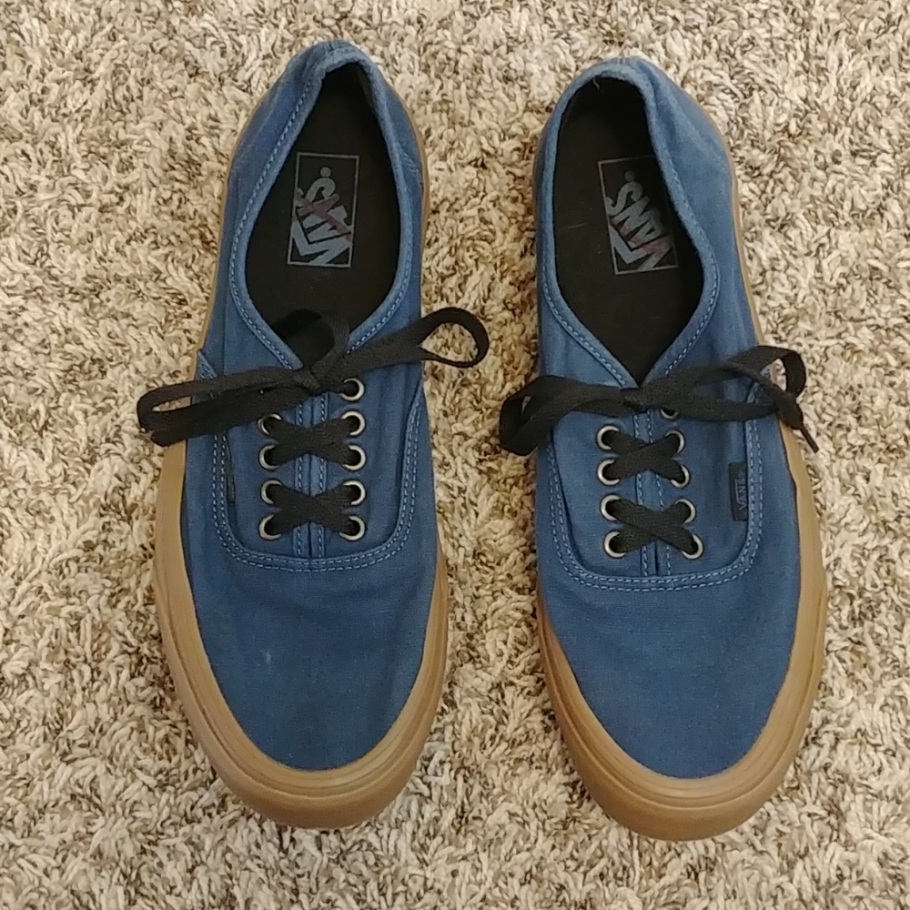 Mens Blue Canvas Vans Sz 11.5